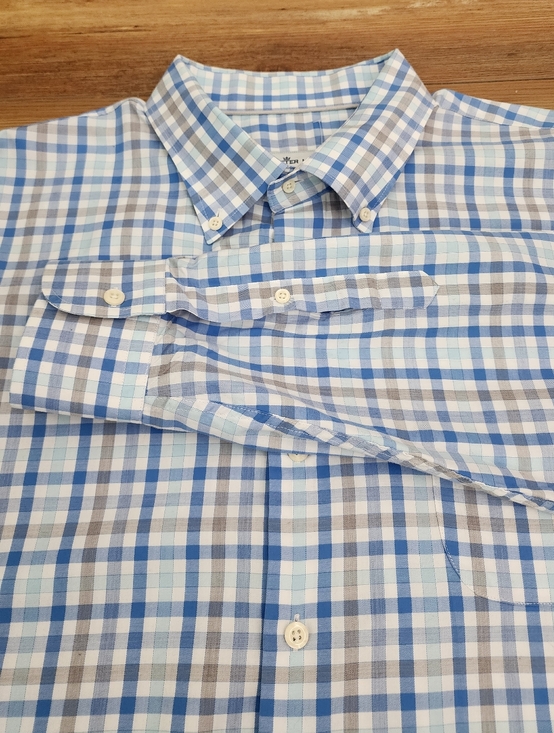 Peter Millar Other - Peter Millar Crown Ease Phillip Sport Shirt Mens XXL Blue Check Long Sleeve